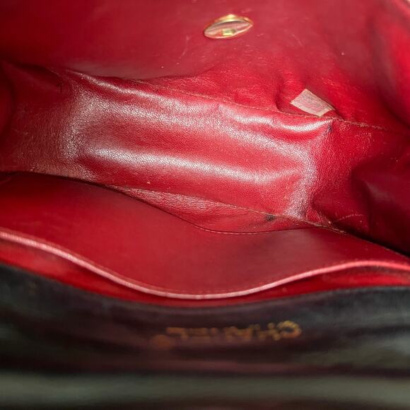 Chanel Black Quilted Lambskin Vintage Crescent Flap Bag - Picture 7 of 14